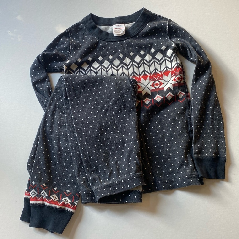 Festive holiday print organic pajamas